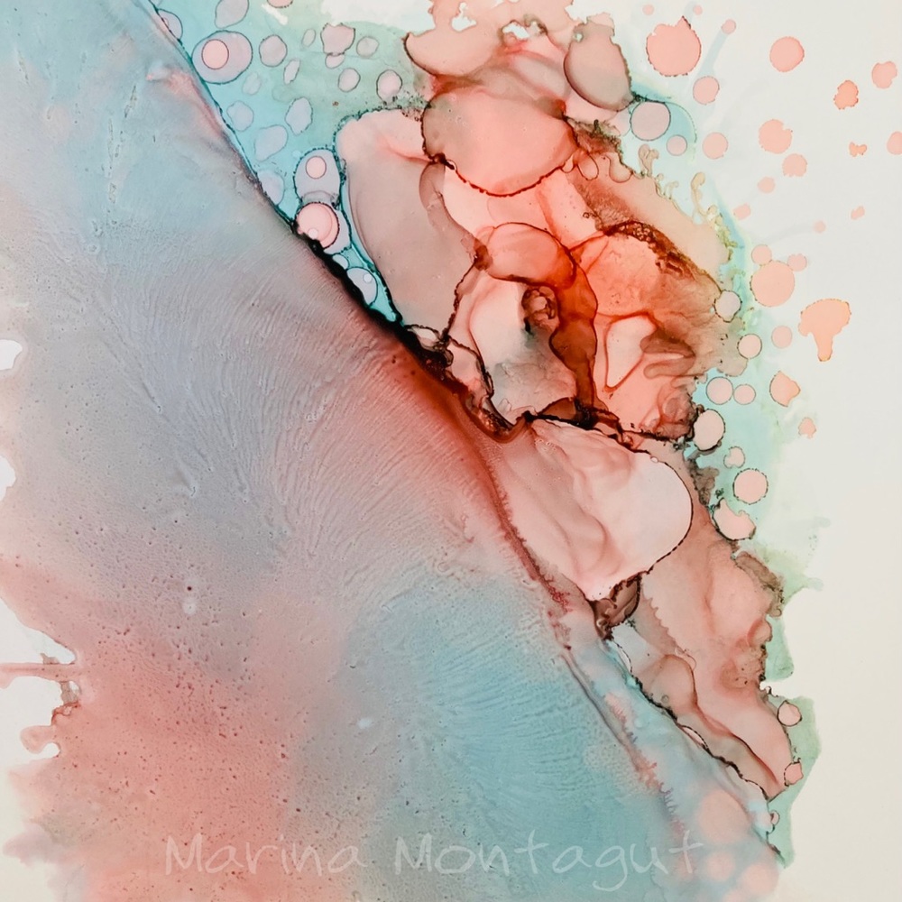 Original Alcohol Ink painting on Yupo paper14x11